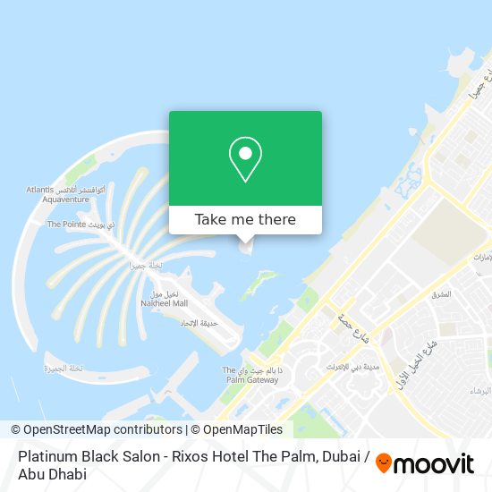 Platinum Black Salon - Rixos Hotel The Palm map