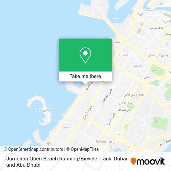 Jumeirah Open Beach Running / Bicycle Track map