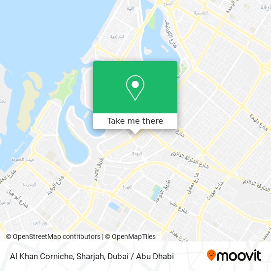Al Khan Corniche, Sharjah map