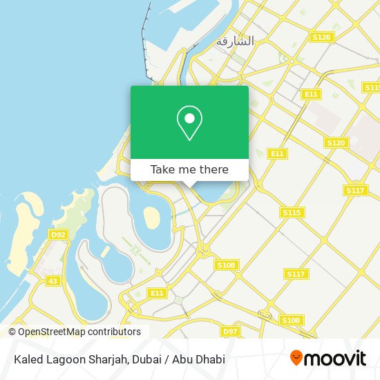 Kaled Lagoon Sharjah map
