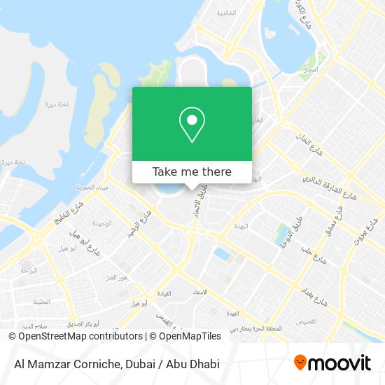 Al Mamzar Corniche map