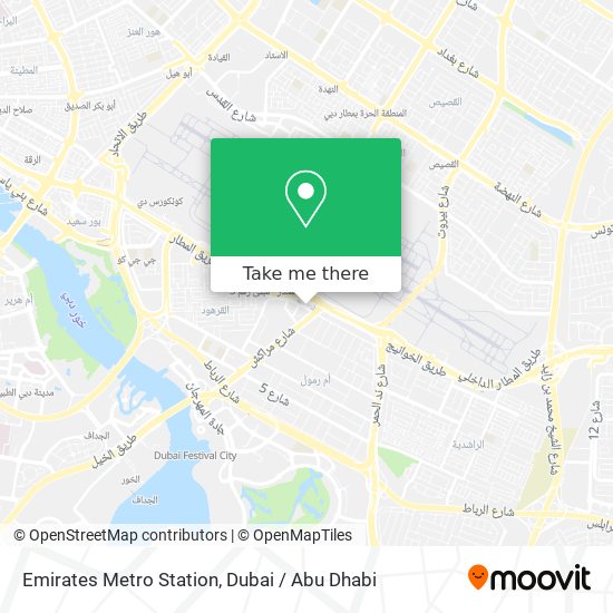 Emirates Metro Station map