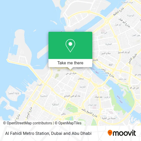 Al Fahidi Metro Station map