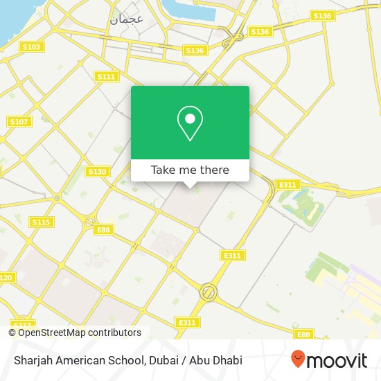 Sharjah American School map
