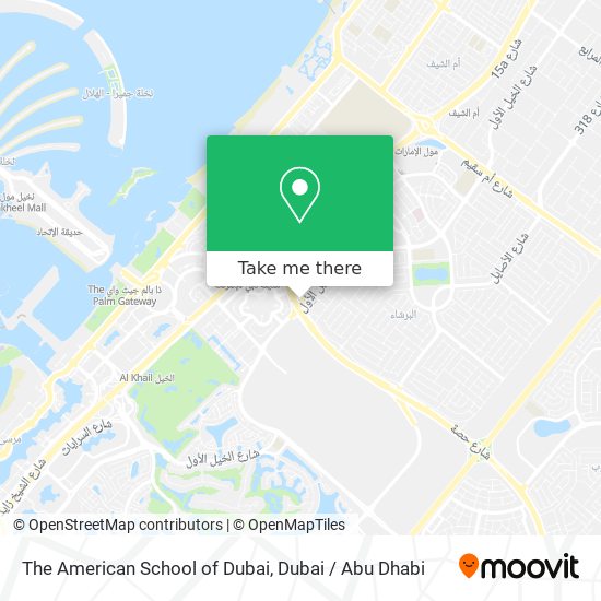 The American School of Dubai map