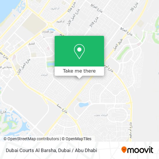 Dubai Courts Al Barsha map