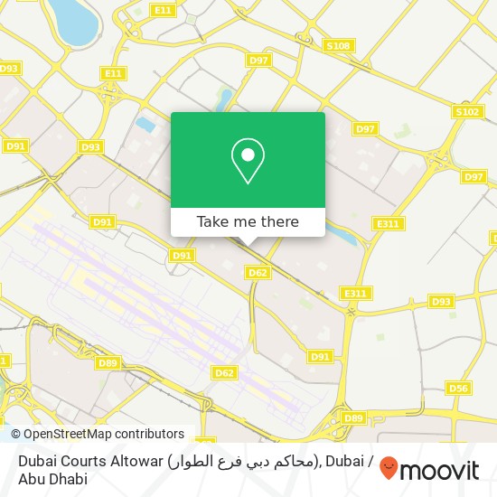 Dubai Courts Altowar (محاكم دبي فرع الطوار) map