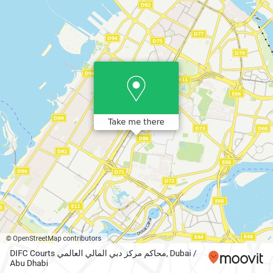 DIFC Courts محاكم مركز دبي المالي العالمي map