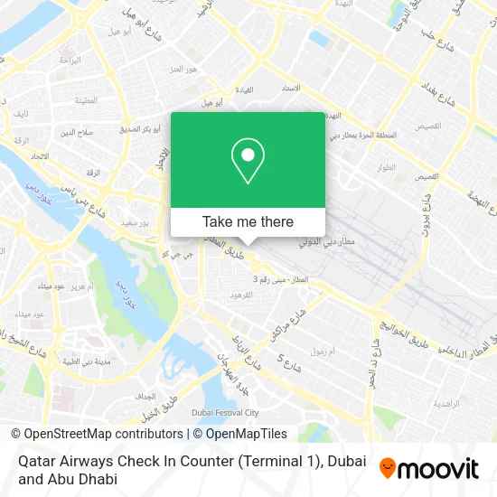 Qatar Airways Check In Counter  (Terminal 1) map