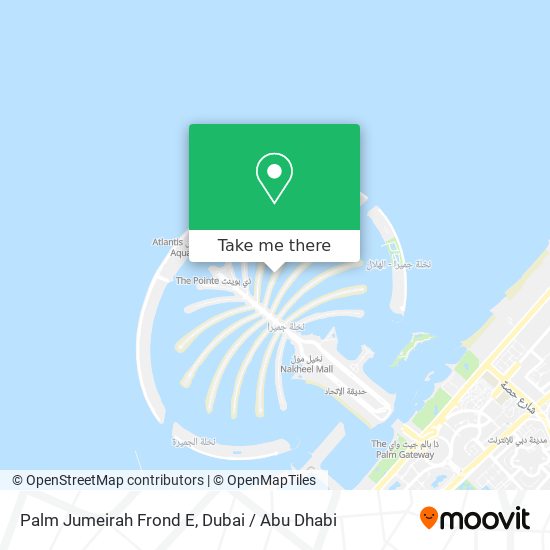 Palm Jumeirah Frond E map