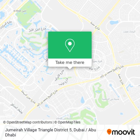 Jumeirah Village Triangle District 5 map
