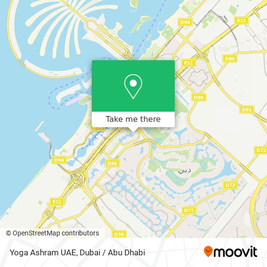 Yoga Ashram UAE map