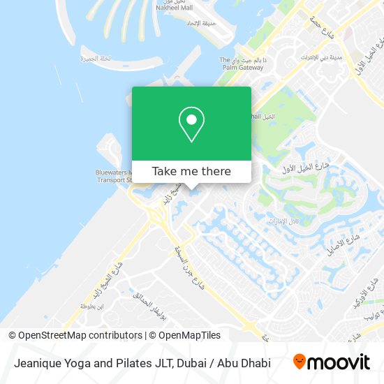 Jeanique Yoga and Pilates JLT map