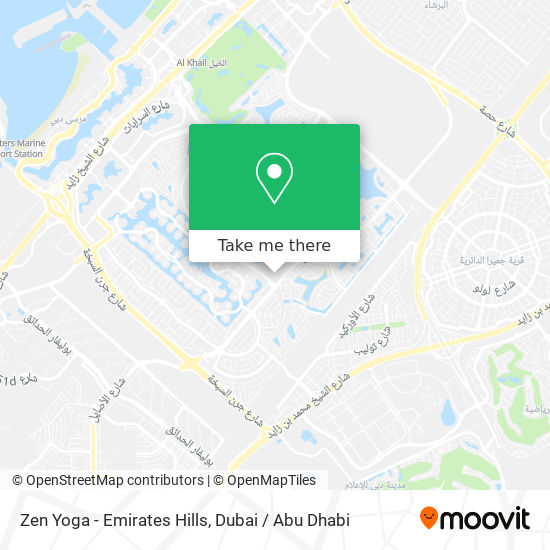 Zen Yoga - Emirates Hills map
