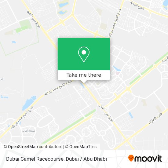Dubai Camel Racecourse map