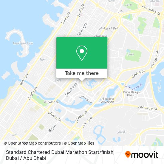 Standard Chartered Dubai Marathon Start / finish map