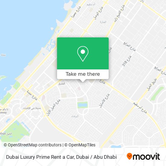 Dubai Luxury Prime Rent a Car map