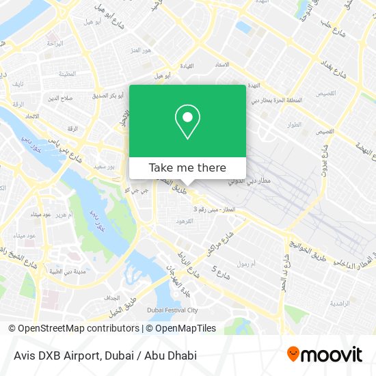 Avis DXB Airport map