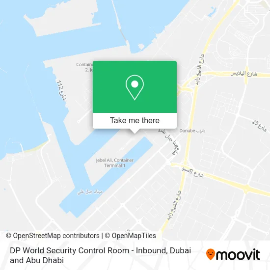 DP World Security Control Room - Inbound map
