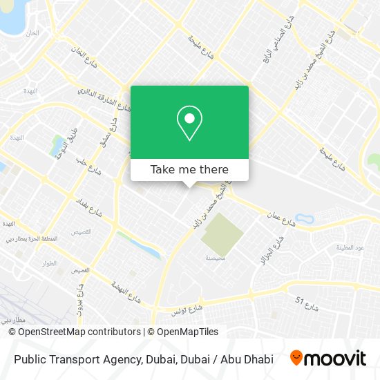 Public Transport Agency, Dubai map