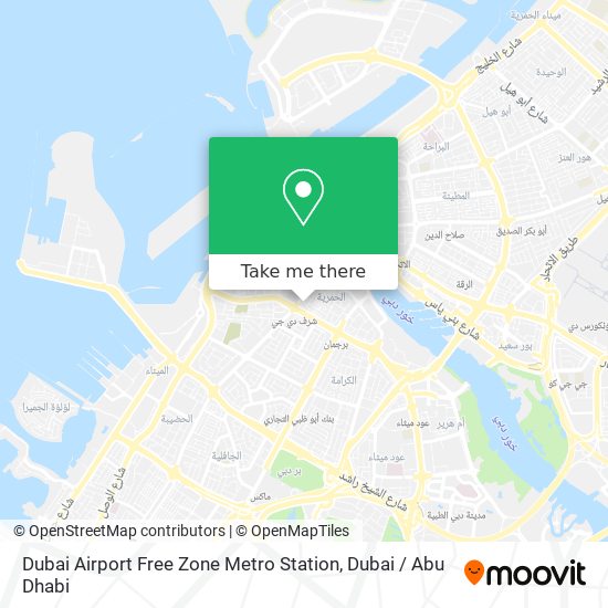 Dubai Airport Free Zone Metro Station map