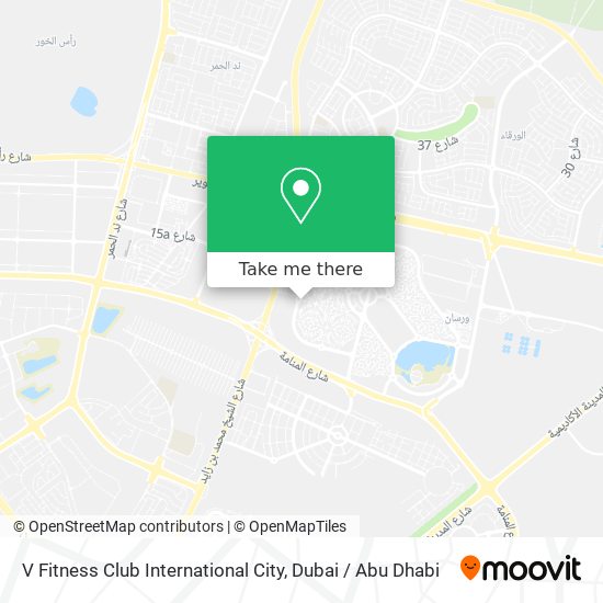 V Fitness Club International City map