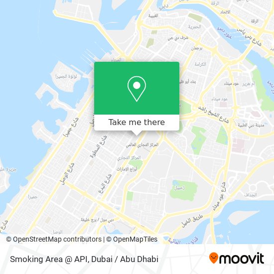 Smoking Area @ API map