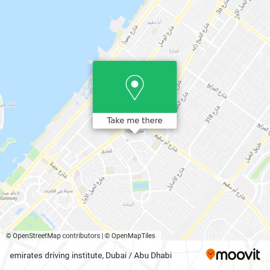emirates driving institute map