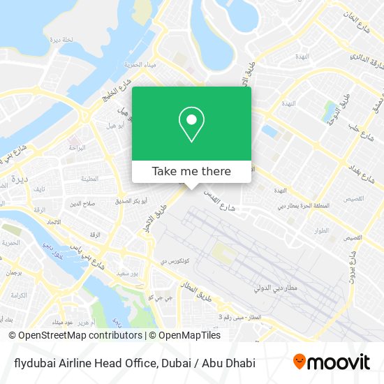 flydubai Airline Head Office map