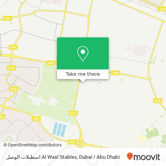 اسطبلات الوصل Al Wasl Stables map