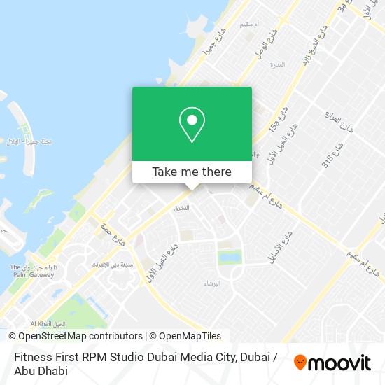Fitness First RPM Studio Dubai Media City map
