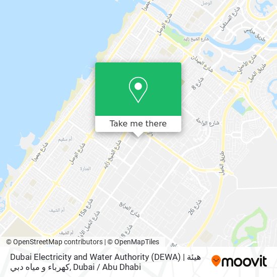 Dubai Electricity and Water Authority (DEWA) | هيئة كهرباء و مياه دبي map