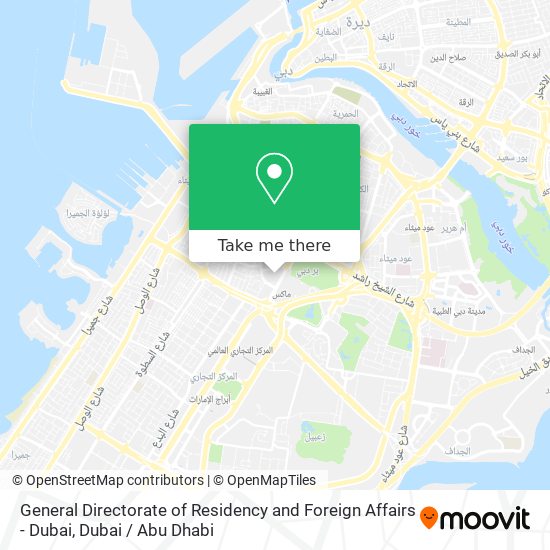 General Directorate of Residency and Foreign Affairs - Dubai map