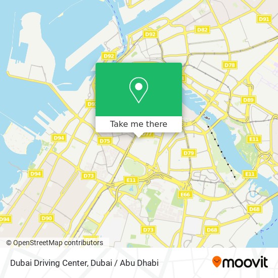 Dubai Driving Center map