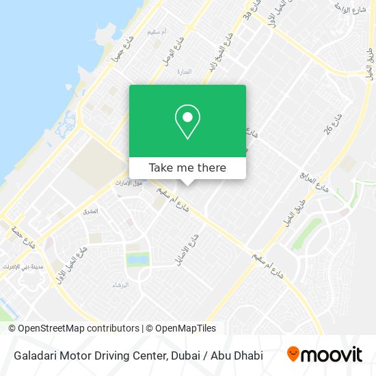 Galadari Motor Driving Center map