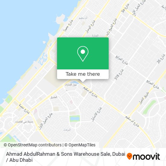 Ahmad AbdulRahman & Sons Warehouse Sale map