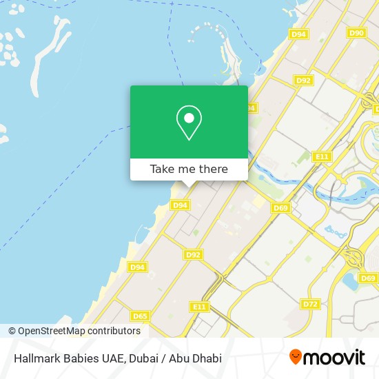 Hallmark Babies UAE map