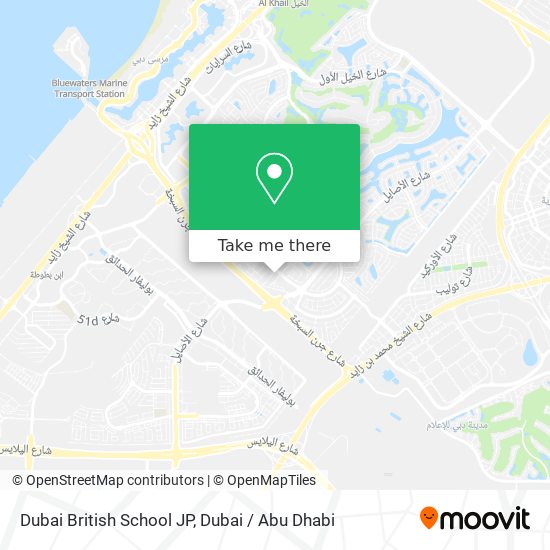 Dubai British School JP map