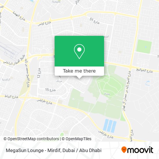 MegaSun Lounge - Mirdif map