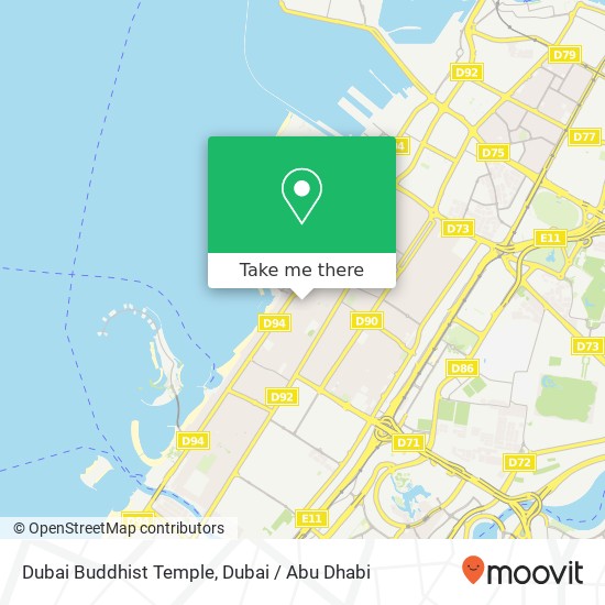 Dubai Buddhist Temple map