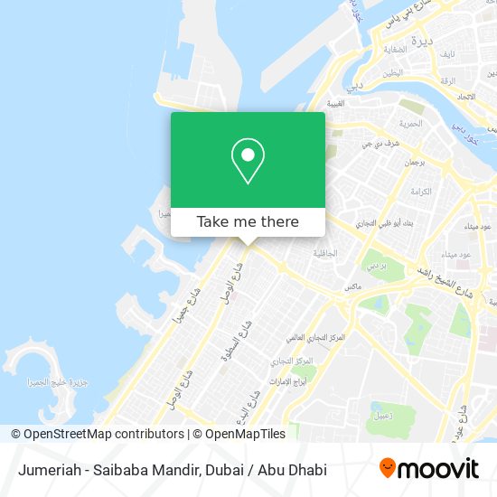 Jumeriah - Saibaba Mandir map