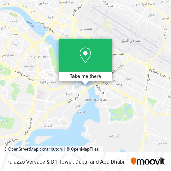 Palazzo Versace & D1 Tower map