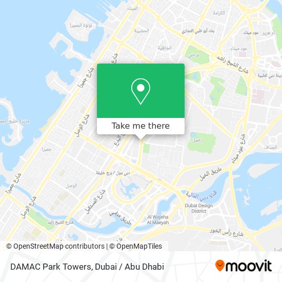 DAMAC Park Towers map