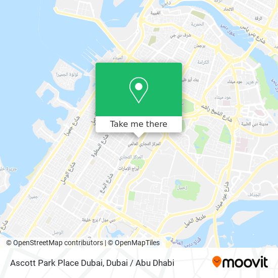 Ascott Park Place Dubai map