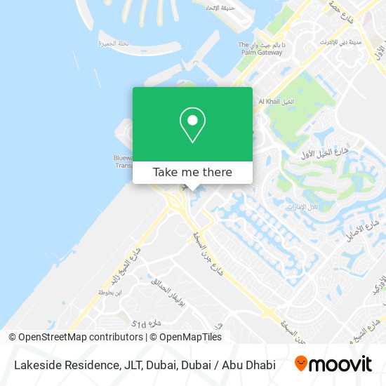 Lakeside Residence, JLT, Dubai map