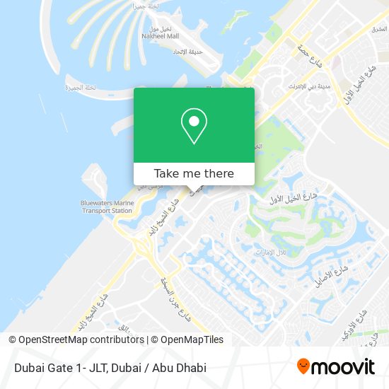 Dubai Gate 1- JLT map