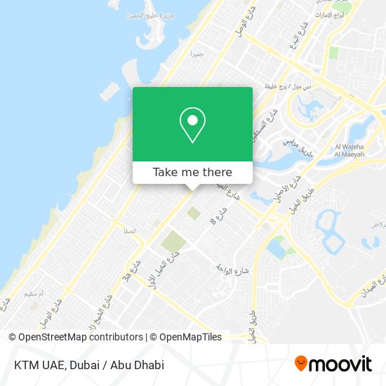 KTM UAE map