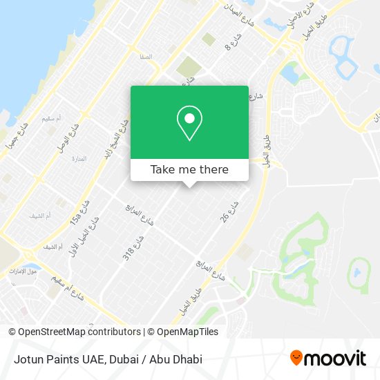 Jotun Paints UAE map
