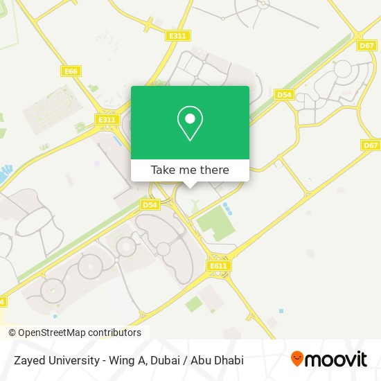 Zayed University - Wing A map