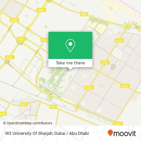 W3 University Of Sharjah map